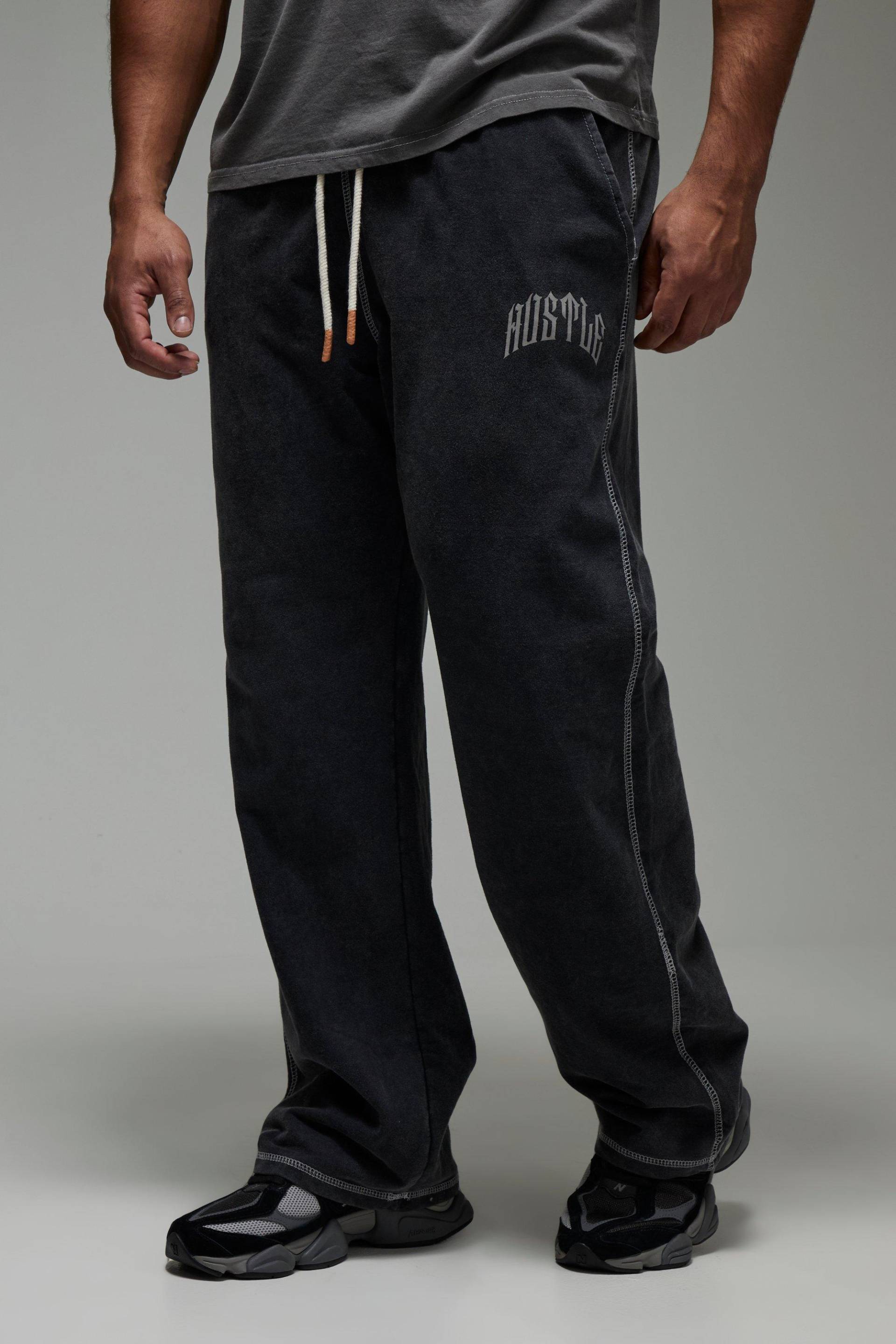 Lockere Man Active Jogginghose - Schwarz - XXL, Schwarz von boohooman