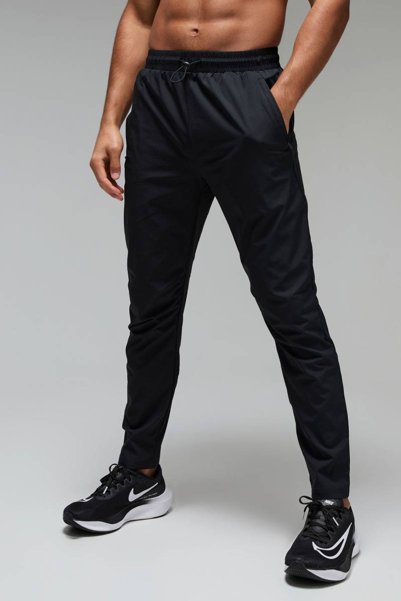 Man Active Shower Resist Tapered Jogginghose - Schwarz - XS, Schwarz Man Active Shower Resist Tapered Jogginghose - Schwarz - XS, Schwarz von boohooman