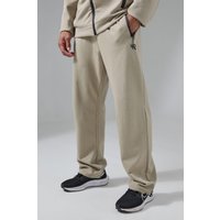 Mens Man Active Tech Jogginghose mit Reißverschluss - Khaki - XL, Khaki von boohooman