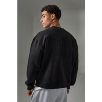 Kastiges geprägtes Man Active Training Dept Sweatshirt - Schwarz - L, Schwarz von boohooman