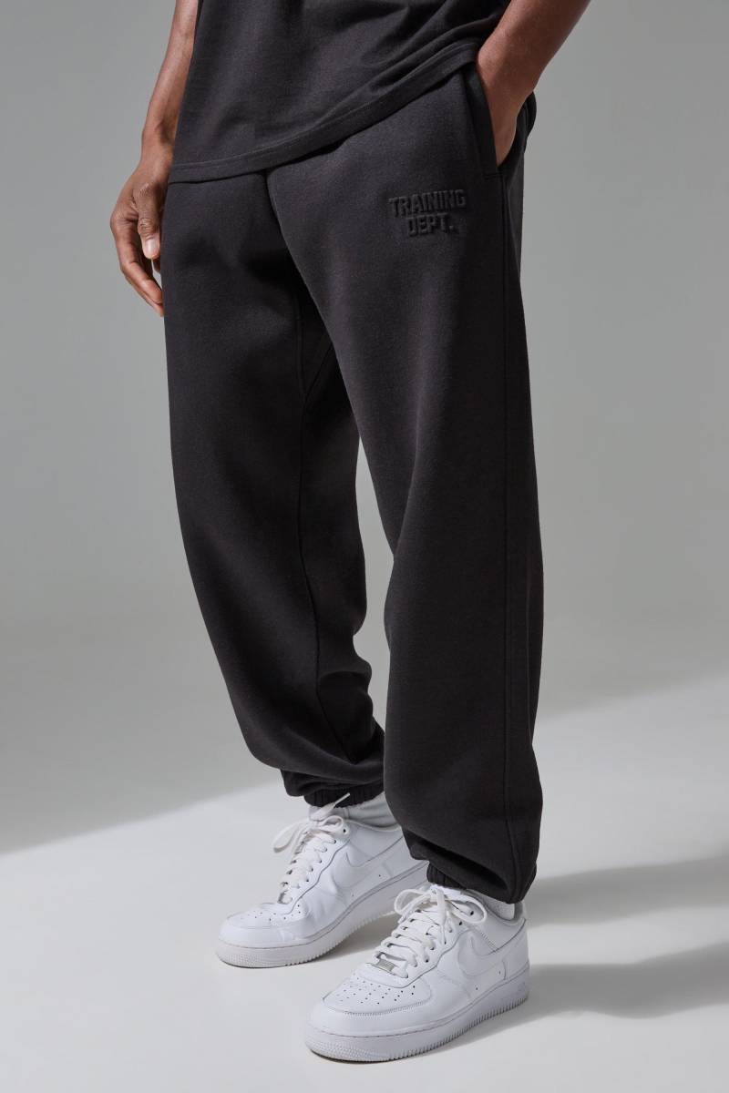 Man Active Training Dept Oversize Jogginghose - Schwarz - XXL, Schwarz von boohooman