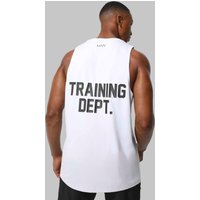 Mens Man Active Training Dept Performance vesttop - Weiß - XS, Weiß von boohooman