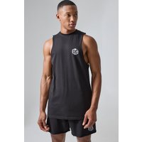 Mens Man Active X Og Gym Drop Arm vest - Schwarz - XS, Schwarz von boohooman