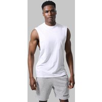 Mens Man Active vesttop - Weiß - XXL, Weiß von boohooman