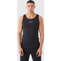 Mens Man Dash Muscle Fit Vest - Schwarz - S, Schwarz von boohooman