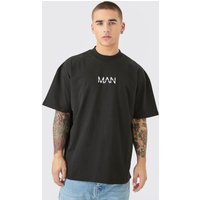 Mens Man Dash Oversized Heavy T-shirt - Schwarz - L, Schwarz von boohooman