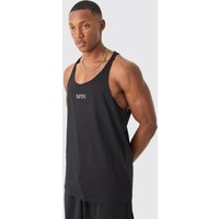 Mens Man Dash Racer Back Basic Vest - Schwarz - XL, Schwarz von boohooman