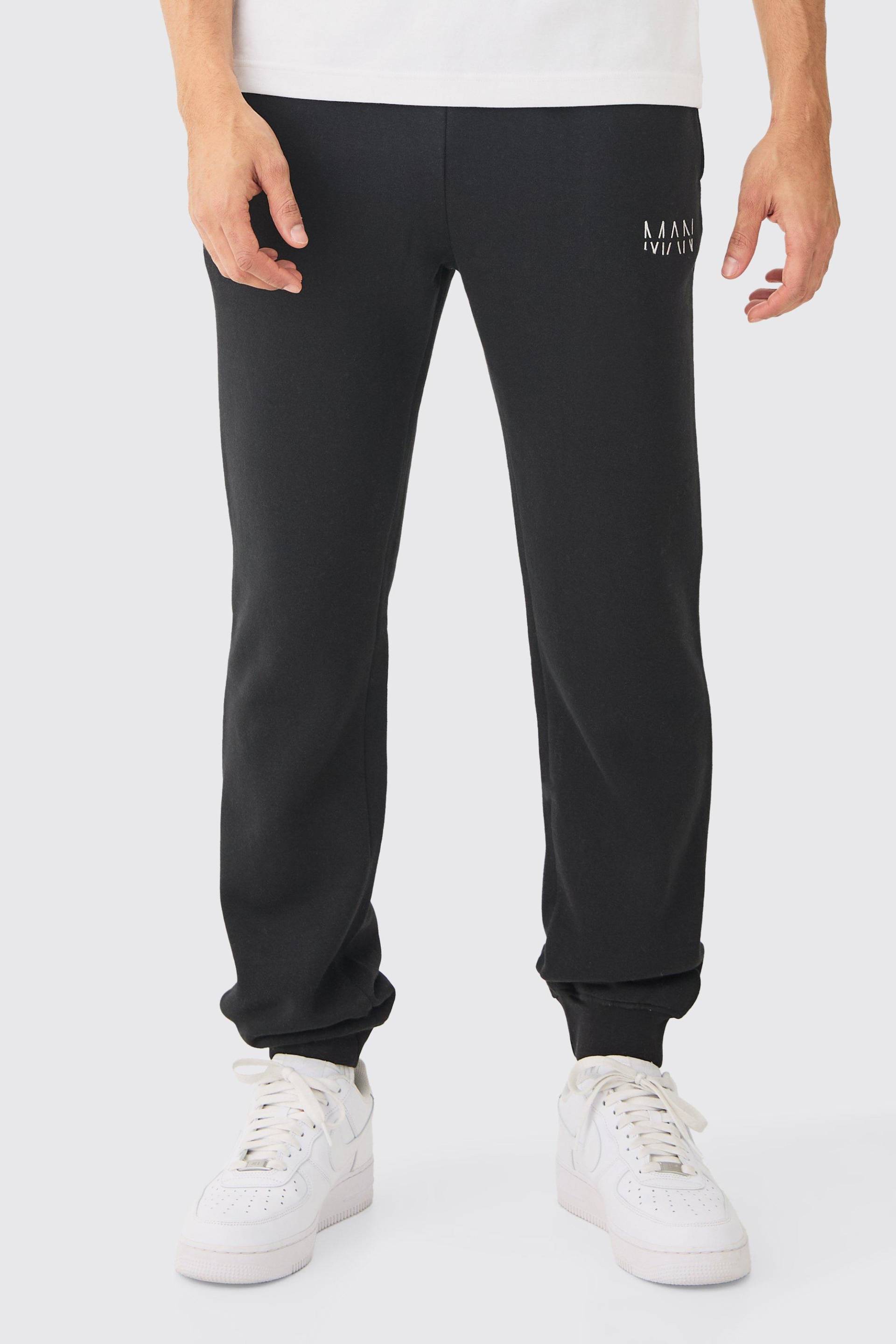 Mens Man Dash Regular Jogger - Schwarz - L, Schwarz von boohooman