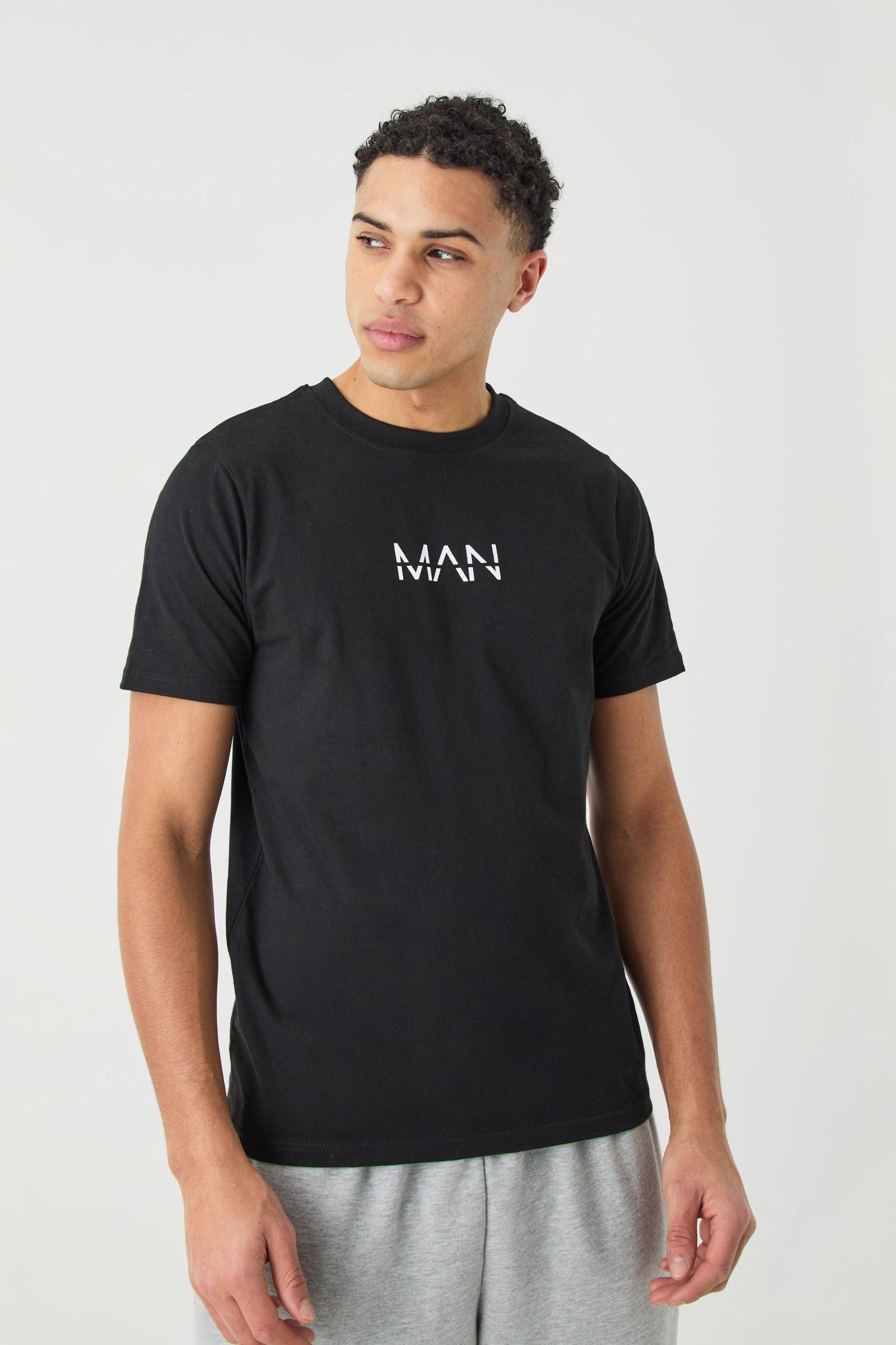 Mens Man Dash Slim Fit T-shirt - Schwarz - XS, Schwarz von boohooman