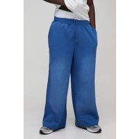 Man Jogginghose mit extrem weitem Bein - Grau - XL, Grau von boohooman