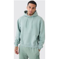 Mens Man Oversized Boxy Acid Wash Hoodie - Grün - L, Grün von boohooman