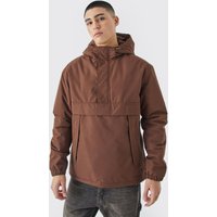 Mens Man Parka mit Kapuze - Braun - M, Braun von boohooman