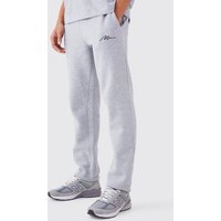 Mens Man Signature Jogginghose - Grau - L, Grau von boohooman