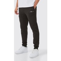 Mens Man Signature Jogginghose - Schwarz - L, Schwarz von boohooman