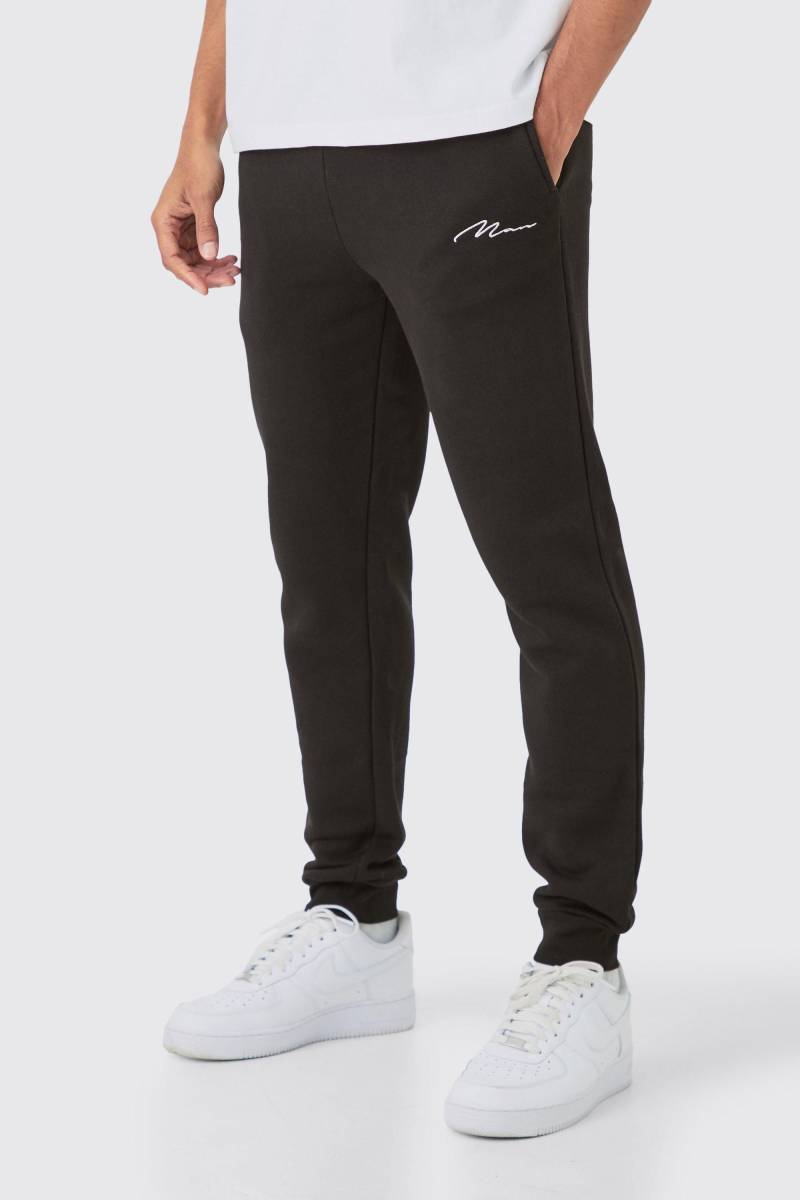 Man Signature Jogginghose - Schwarz - XS, Schwarz von boohooman