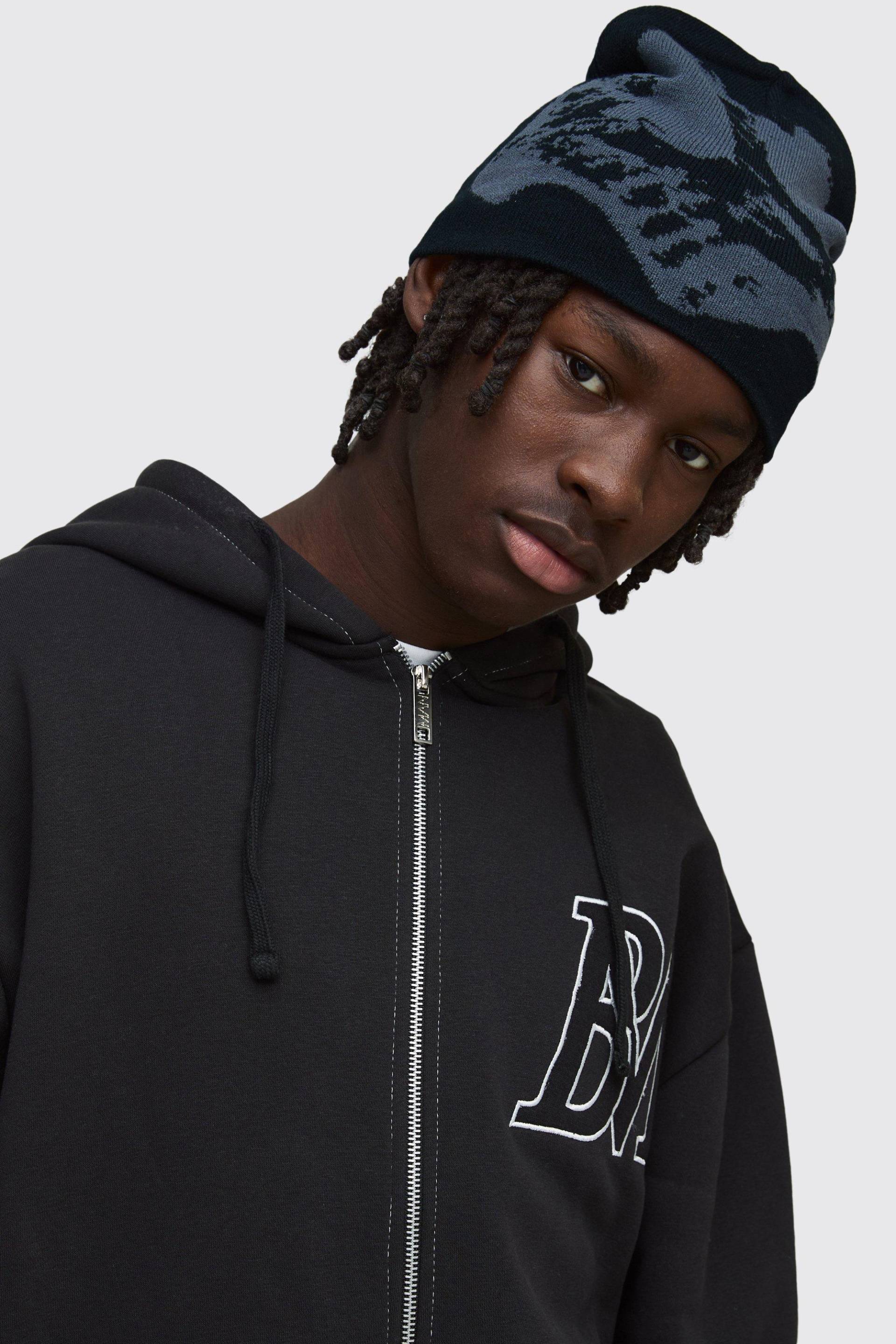 Man Strickmütze - Schwarz - ONE SIZE, Schwarz von boohooman
