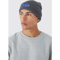 Mens Man Beanie in Waffeloptik - Grau - ONE SIZE, Grau von boohooman