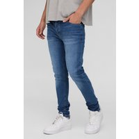 Mittelblaue Skinny Stretch Jeans - 30R, Blau Mittelblaue Skinny Stretch Jeans - 30R, Blau von boohooman