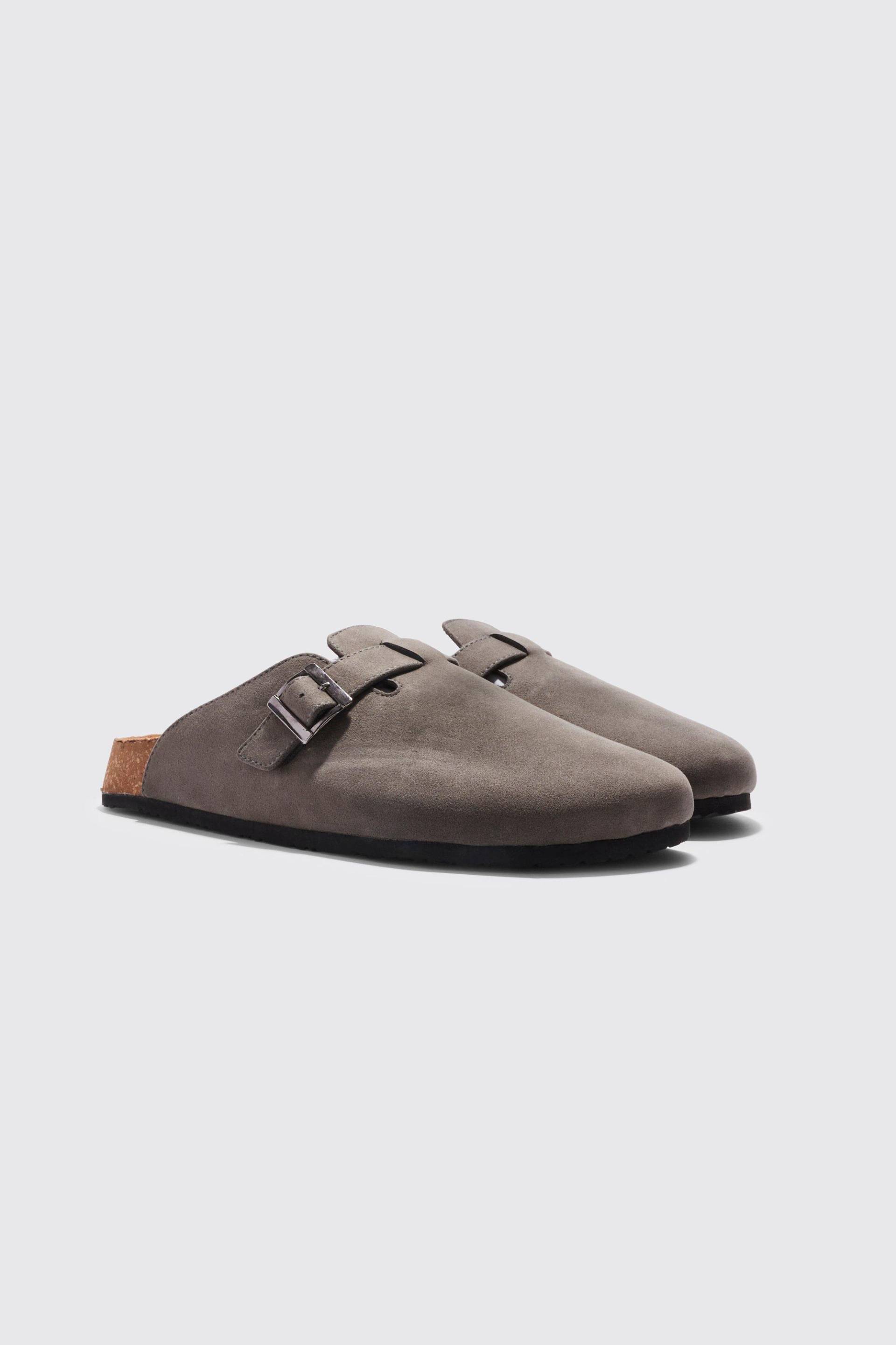 Mens Mules aus Wildlederimitat - Braun - 45, Braun von boohooman