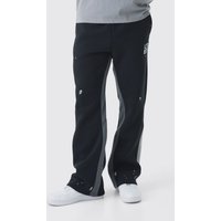 Official Man Jogginghose mit Farbspritzern - Schwarz - S, Schwarz von boohooman