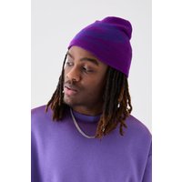 Mens Beanie mit Orbit-Print - Lila - ONE SIZE, Lila von boohooman