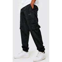 Mens Original Man Jogginghose mit Schnalle - Schwarz - L, Schwarz von boohooman