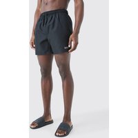 Mens Original Man Mid Length Swim Short - Schwarz - M, Schwarz von boohooman