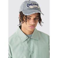 Mens Orlando Distressed Washed Cap - Grau - ONE SIZE, Grau von boohooman