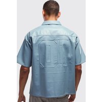 Oversize Hemd mit 01 Taschen - Blau - L, Blau Oversize Hemd mit 01 Taschen - Blau - L, Blau von boohooman