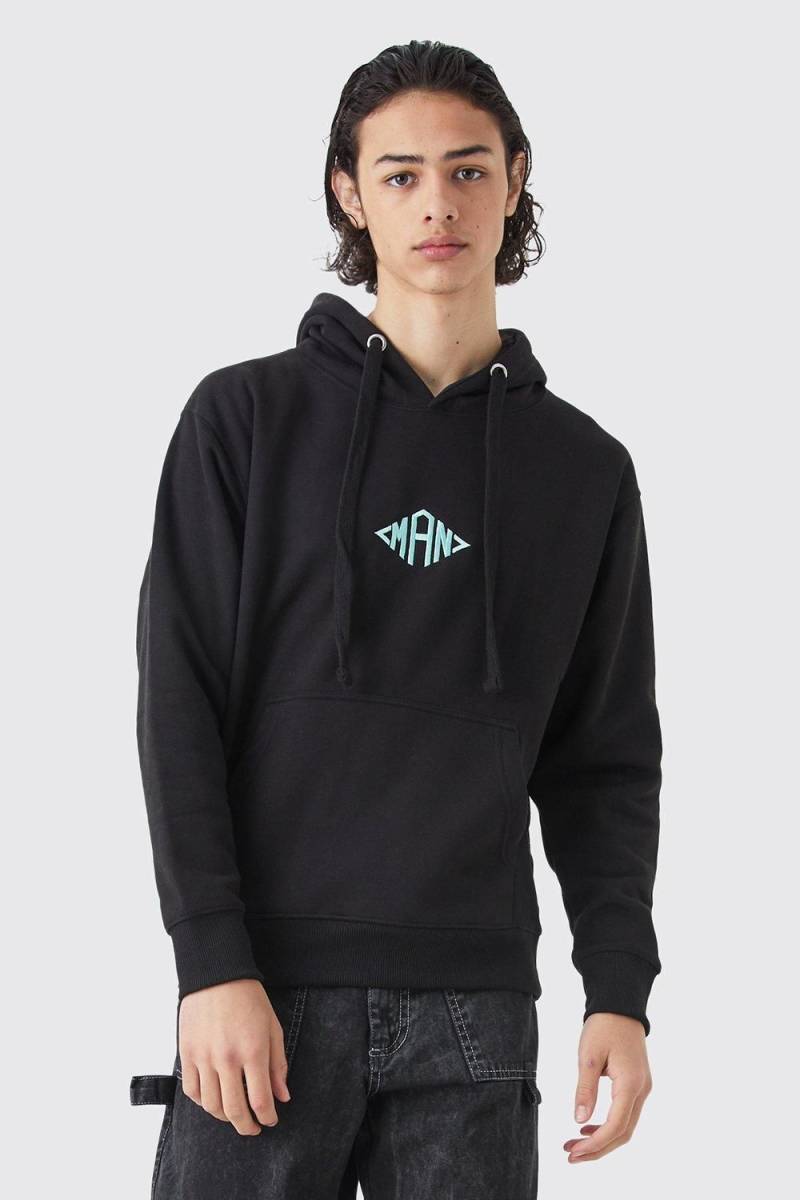 Oversize Man Hoodie - Schwarz - XS, Schwarz von boohooman
