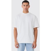 Mens Oversize Premium T-Shirt - Ecru - L, Ecru von boohooman