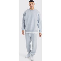 Mens Oversize Sweatshirt-Trainingsanzug - Grau - M, Grau von boohooman