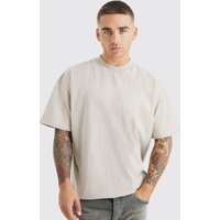 Mens Oversize T-Shirt - Beige - XL, Beige von boohooman