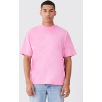 Mens Oversize T-Shirt - Rosa - M, Rosa von boohooman