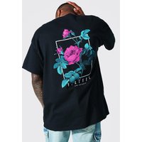 Oversize T-Shirt mit Virtues Print - Schwarz - XS, Schwarz Oversize T-Shirt mit Virtues Print - Schwarz - XS, Schwarz von boohooman