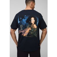 Oversize T-Shirt mit lizenziertem Jlo-Print - Schwarz - XS, Schwarz von boohooman