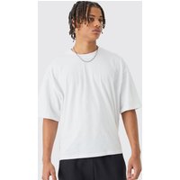 Mens Oversized Boxy Basic T-shirt - Weiß - XS, Weiß von boohooman