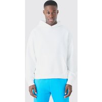 Mens Kastiger Oversize Hoodie - Weiß - S, Weiß von boohooman