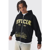 Kastiger Oversize Official Hoodie - Schwarz - XL, Schwarz von boohooman