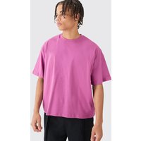 Mens Oversized Boxy T-shirt - Rosa - L, Rosa von boohooman