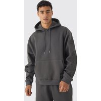 Kastiger Oversize Worldwide Hoodie - Grau - XS, Grau Kastiger Oversize Worldwide Hoodie - Grau - XS, Grau von boohooman