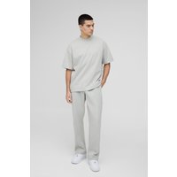 Oversize T-Shirt und Jogginghose - Grau - S, Grau von boohooman