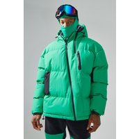 Mens Oversize Ski-Steppjacke - Grün - M, Grün von boohooman