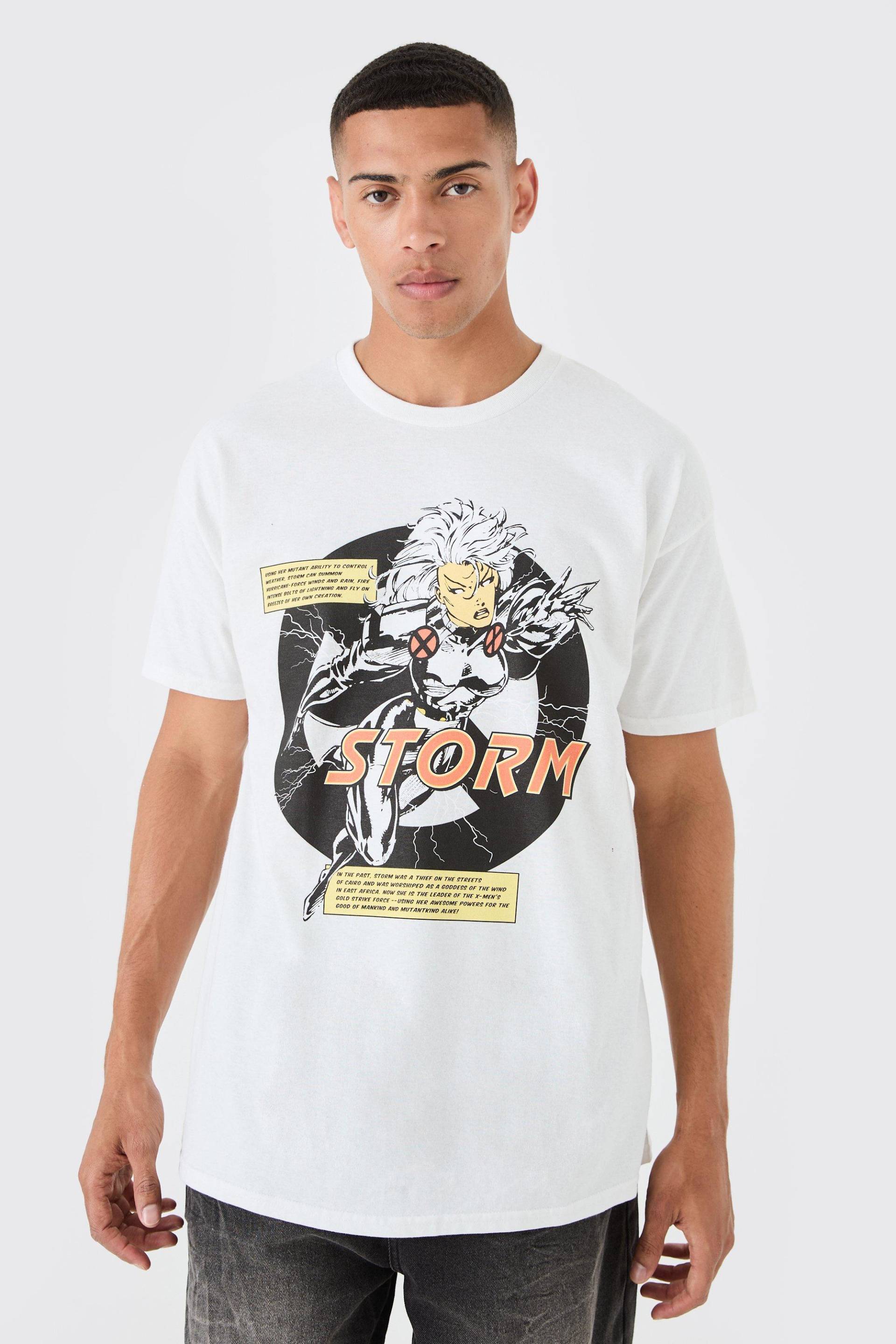 Mens Oversized X Men Storm License T-shirt - Weiß - S, Weiß von boohooman