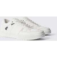 Mens Sneaker mit Detail - Weiß - 44, Weiß von boohooman