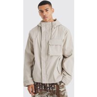 Mens Parka mit Kapuze - Grau - L, Grau von boohooman