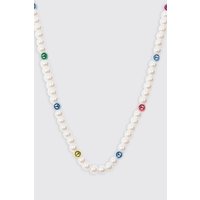 Mens Pearl And Bead Mix Necklace In Multi - Mehrfarbig - ONE SIZE, Mehrfarbig von boohooman