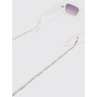 Mens Pearl And Bead Sunglasses Chain In White - Weiß - ONE SIZE, Weiß von boohooman