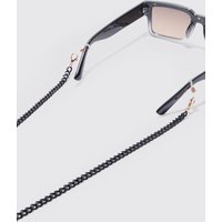 Mens Plastic Matte Finish Sunglasses Chain In Black - Schwarz - ONE SIZE, Schwarz von boohooman