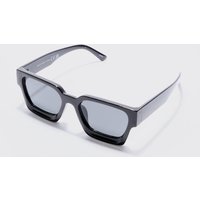 Mens Plastic Retro Sunglasses In Black - Schwarz - ONE SIZE, Schwarz von boohooman